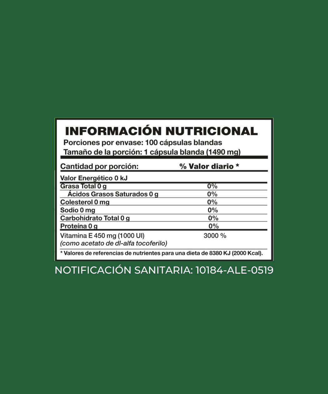 Vitamina E-1000 UI x100 - Imagen 2