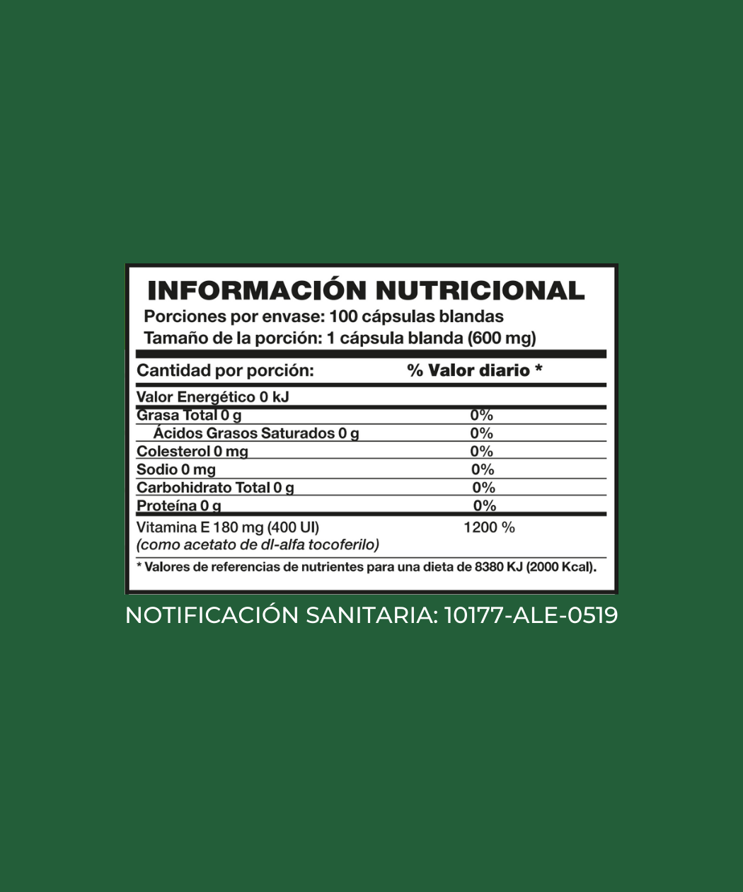 Vitamina E-400 UI - Imagen 2