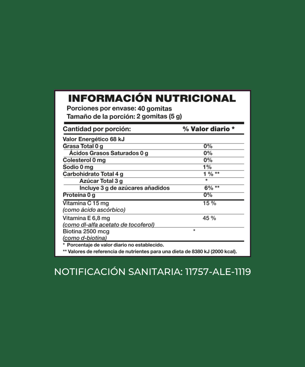 Hair, Skin & Nails 2500 mcg Biotina - Imagen 2