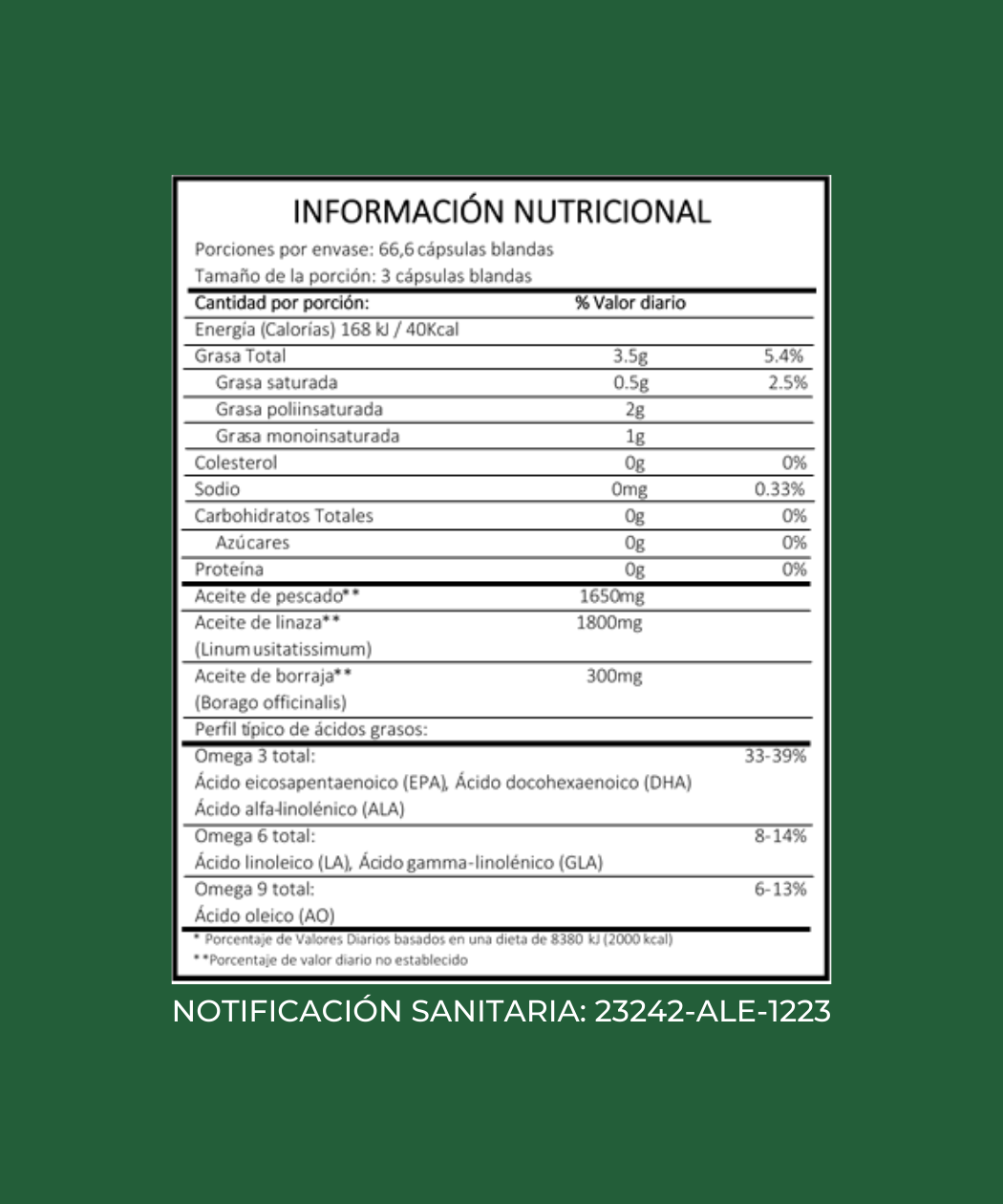 Triple Omega 3-6-9 3600 mg x200 - Imagen 2
